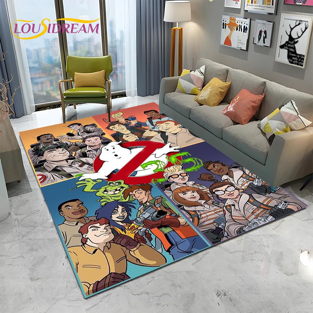 Horrorfilm G-Ghostbusters Cartoon Teppich für Zuhause Wohnzimmer Schlafzimmer Sofa Fußmatte Dekor, Kinder Teppich rutschfeste Bodenmatte