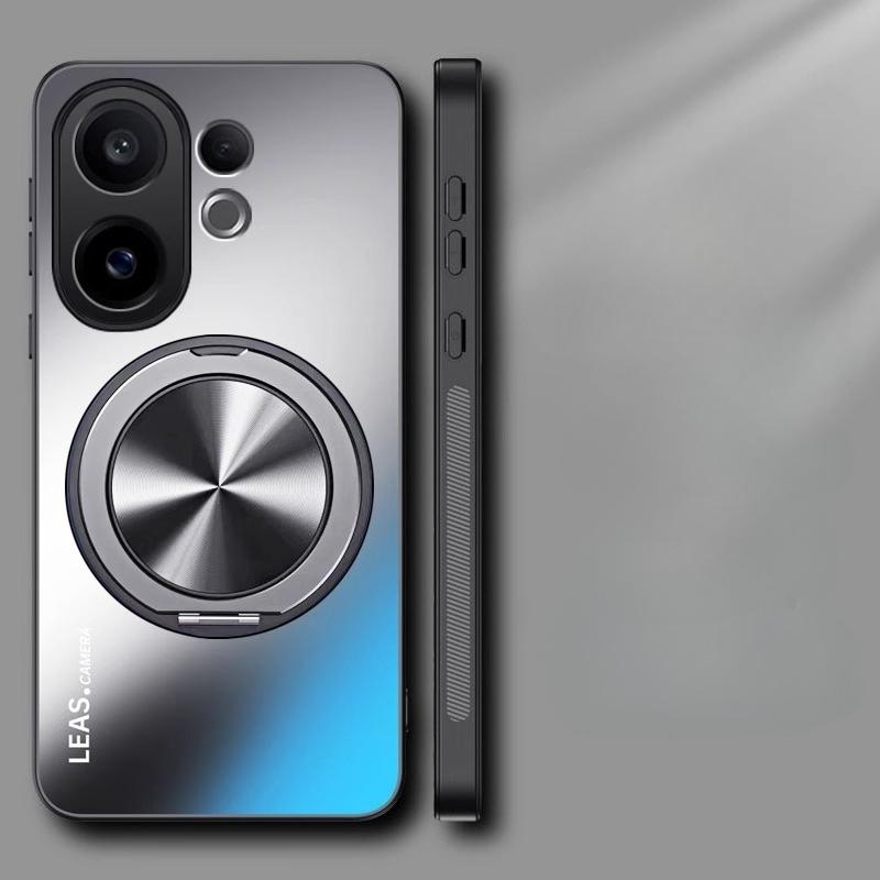 Magnetic Case For VIVO X200 FE Matte Shockproof 360° Rotating Ring Holder Hard Back Cover For VIVO S30 Pro mini Stand Shell