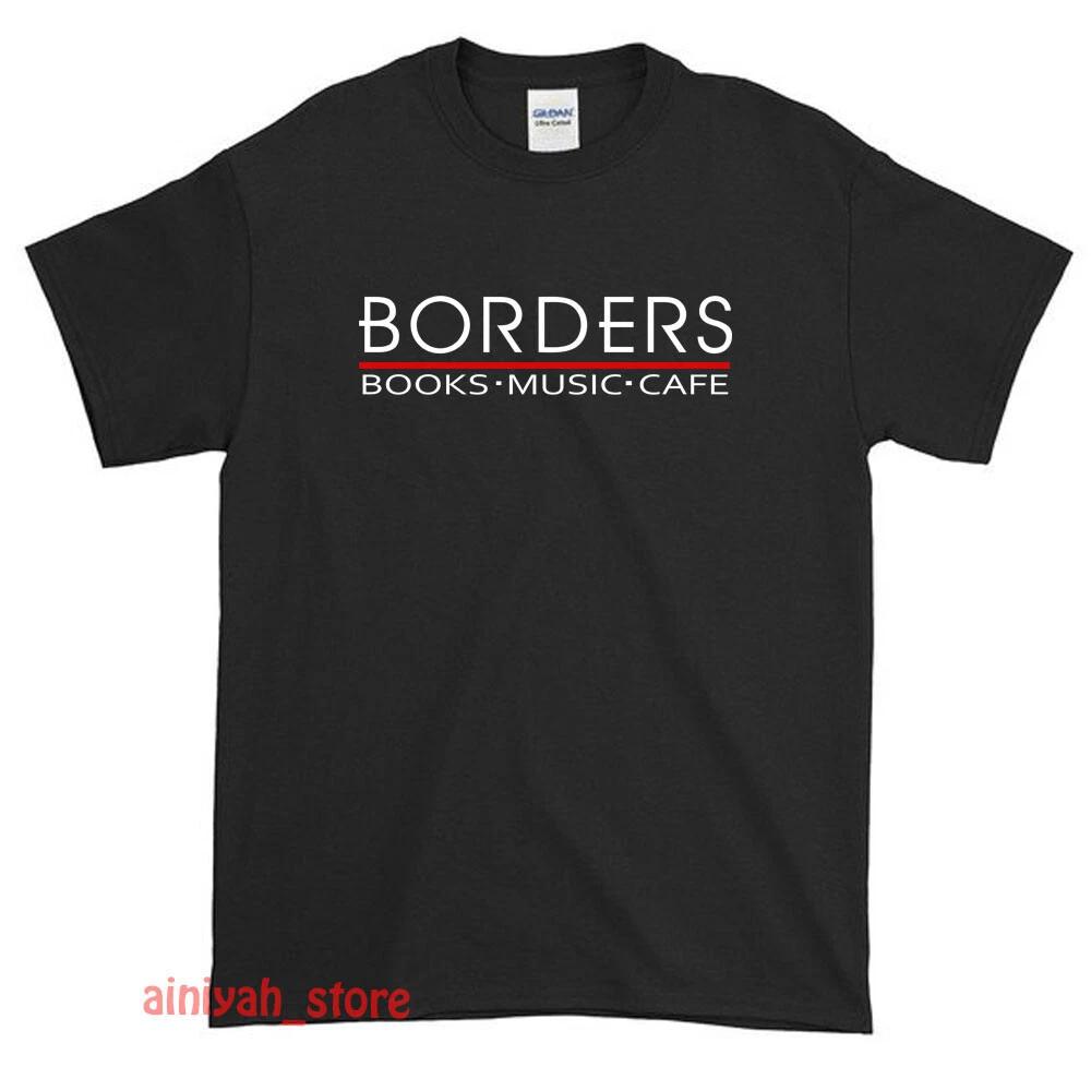 New Borders Books Logo Men s Funny T shirt USA Size S-XXL 4XL