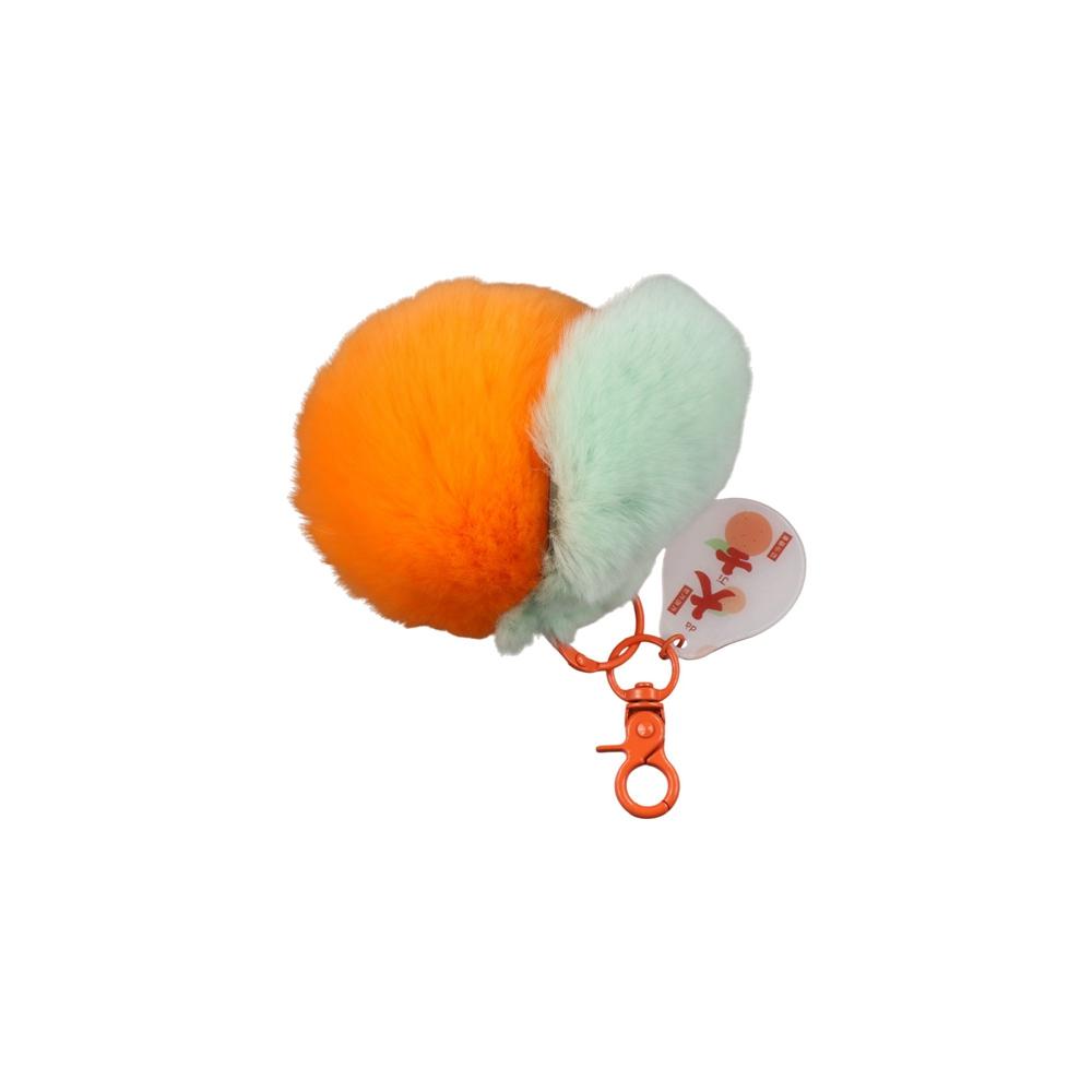 Plushies Orange Keychain Plush Fruit Orange Plush Pendant Fruit Ornaments Plush Keychain  Women