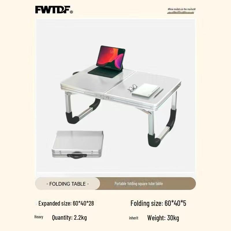 Přenosný multifunkční hliníkový skládací stůl pro stolování a venkovní použití