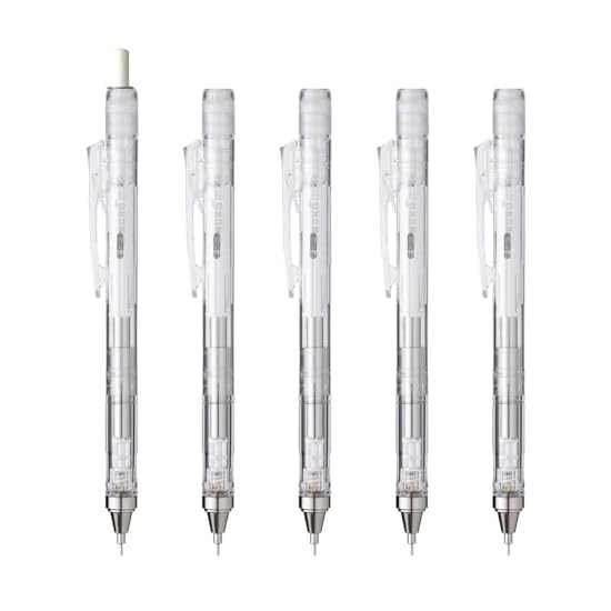 Tombow Pencil Mechanical Pencil MONO graph 0.5mm Clear 5-Pack DPA-138A-5P