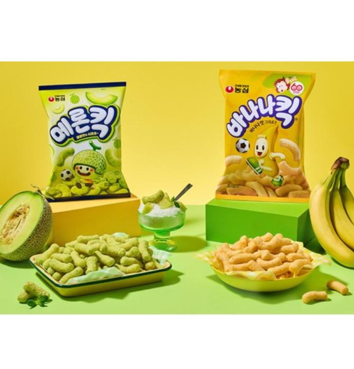 Jenny Pick / Korean Food / Nongshim Banana Kick 75g / Melon Kick 60g