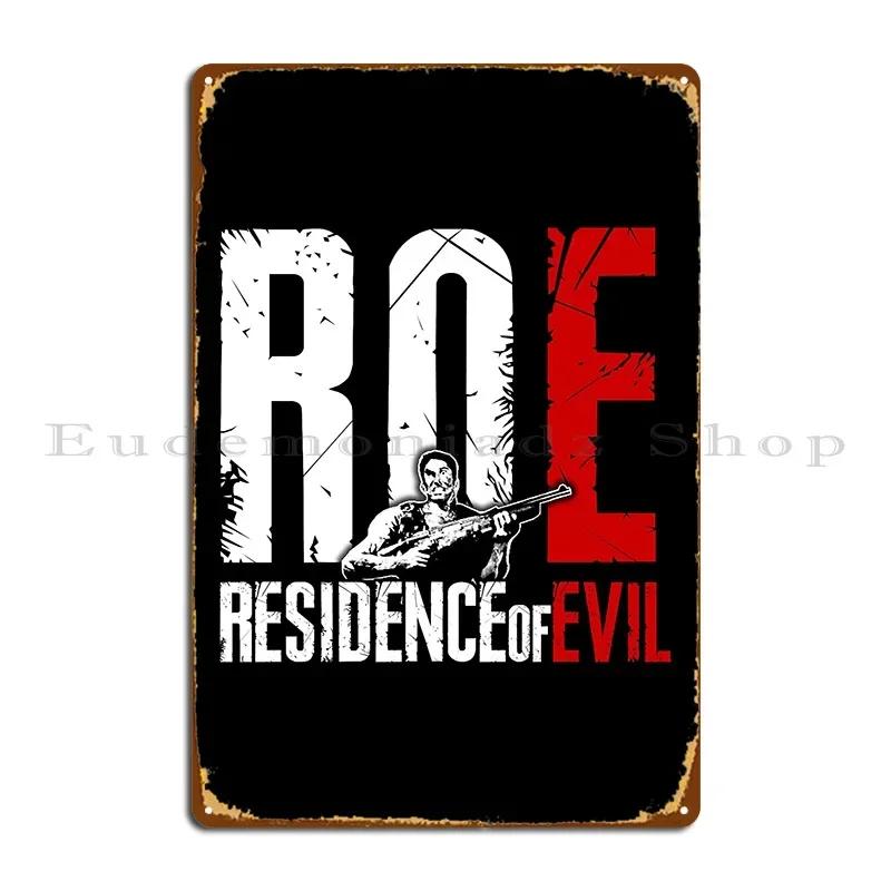 Residence Of Evil Logo Metal Plaque Poster Club Bar Poster Designing Pub Create Tin Sign Poster 20x30cm(7.8x11.8inch)