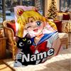 Benutzerdefinierte personalisierte Sailor Moon Druckdecke, Heimdekoration, Schlafzimmer, Sofa, Camping, Couch, Geschenke für Geburtstag Weihnachten