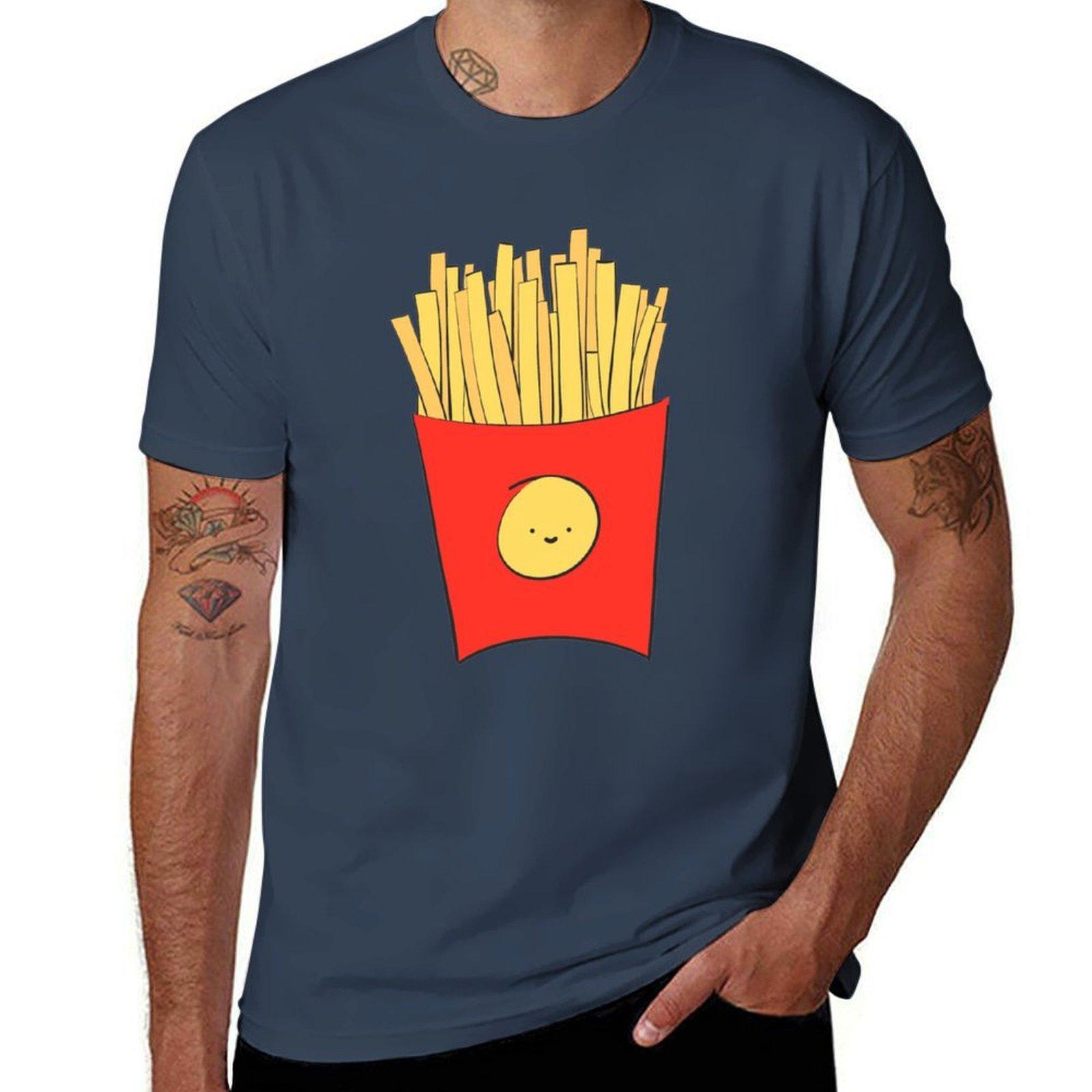 French Fries Tshirt Breathable Sportswear Tshirt For Unisex S