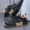 Fashion New Men's Breathable Sneakers Color blocked Lace up Large 39-48 Casual Shoes Thick soled Tall Running Shoes Zapatos para hombres