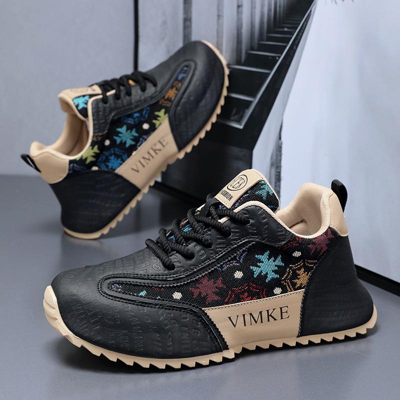 

Fashion New Men s Breathable Sneakers Color blocked Lace up Large 39-48 Casual Shoes Thick soled Tall Running Shoes Zapatos para hombres 48