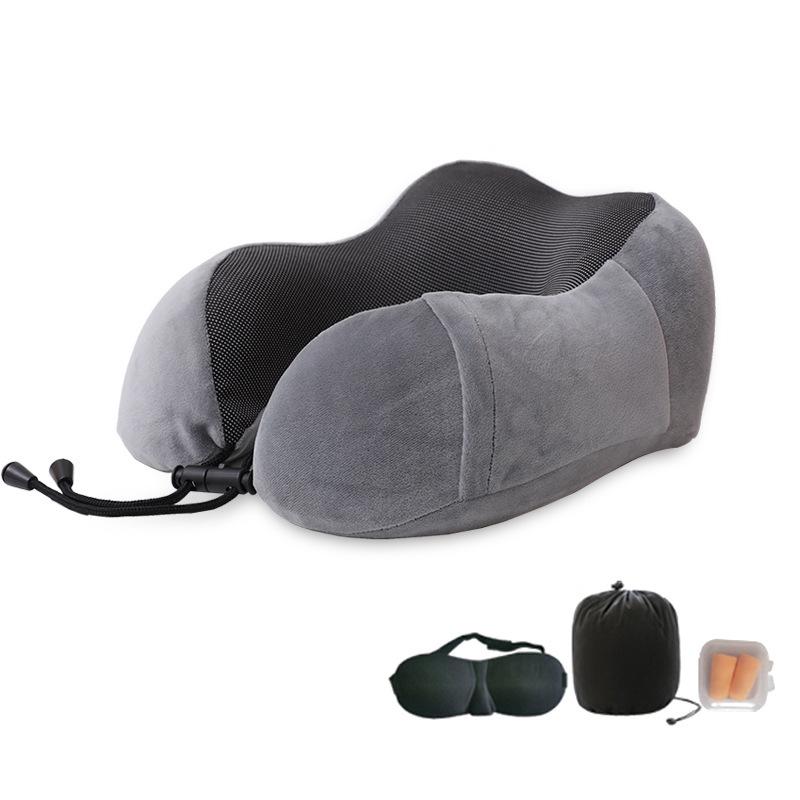 Cuscino Supporto Collo in Memory Foam Magnetico a Forma di Gobba di Cammello - Forma a U, Cuscino da Viaggio Portatile per la Protezione Cervicale