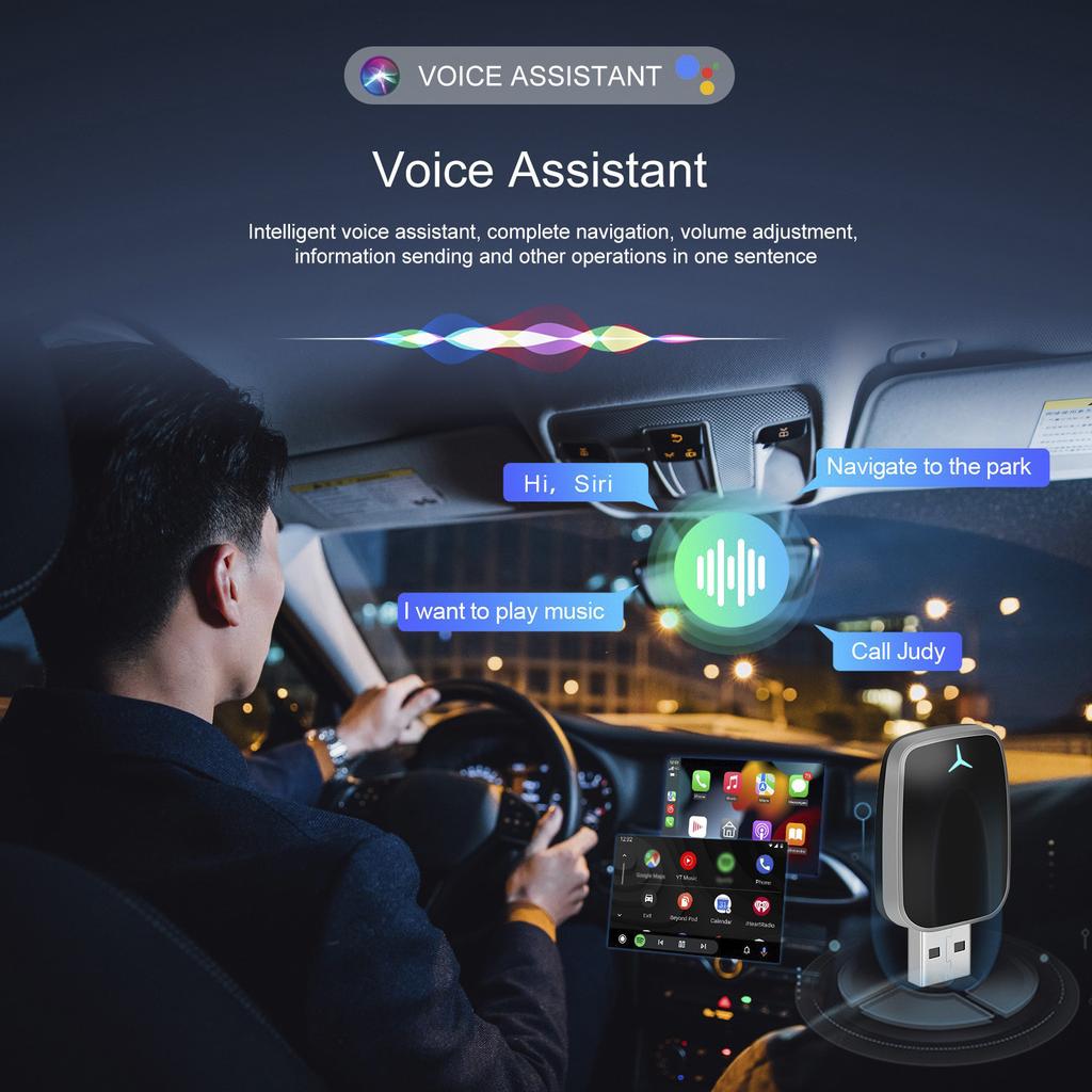 2 in 1 Wireless Apple Carplay Android Auto Adapter USB Car Dongle Connect Box