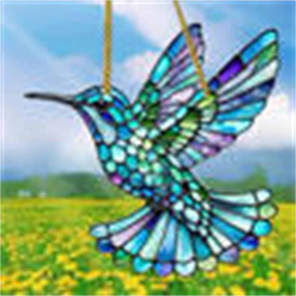New Colorful Fairy Angel Art Flower Suncatcher Stained Window Hanging Heart Shape Acrylic Pendant For Home Garden Yard Ornament