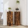VidaXL Plant Stands 2 Pcs Smoked Oak Engineered Wood, Flower Stand, Plant Pot Stand, 852946