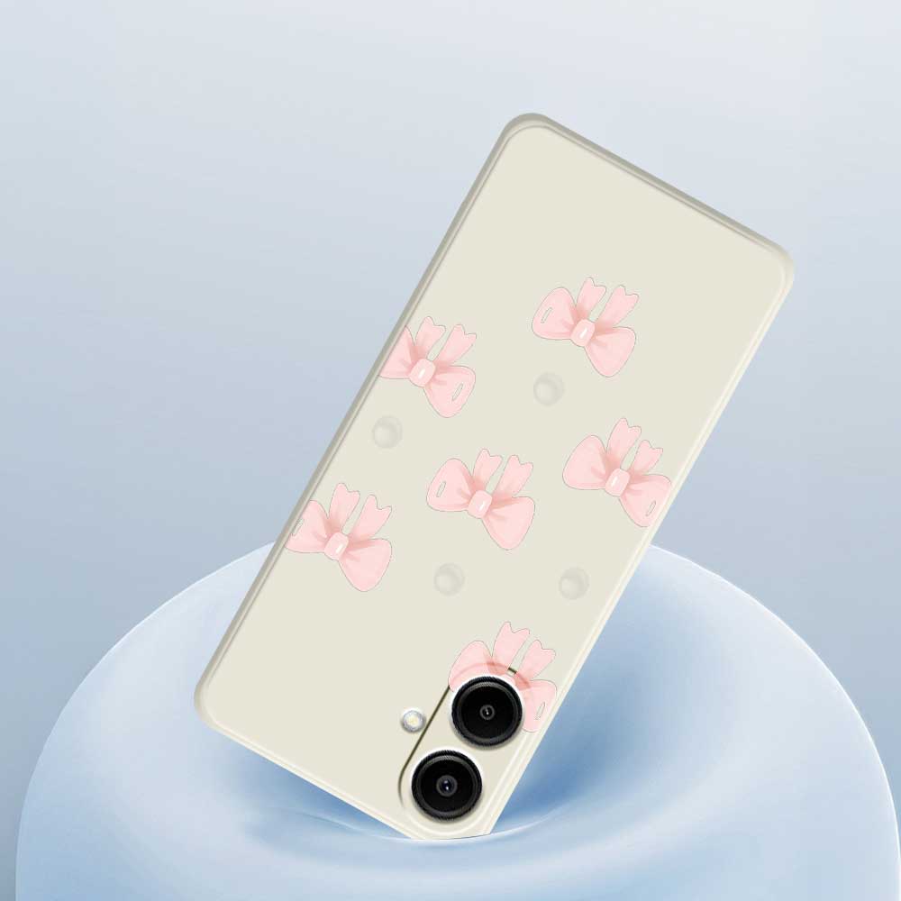 For Samsung Galaxy A07 4G Case Bows Pattern Printing Straight Edge TPU Phone Back Cover