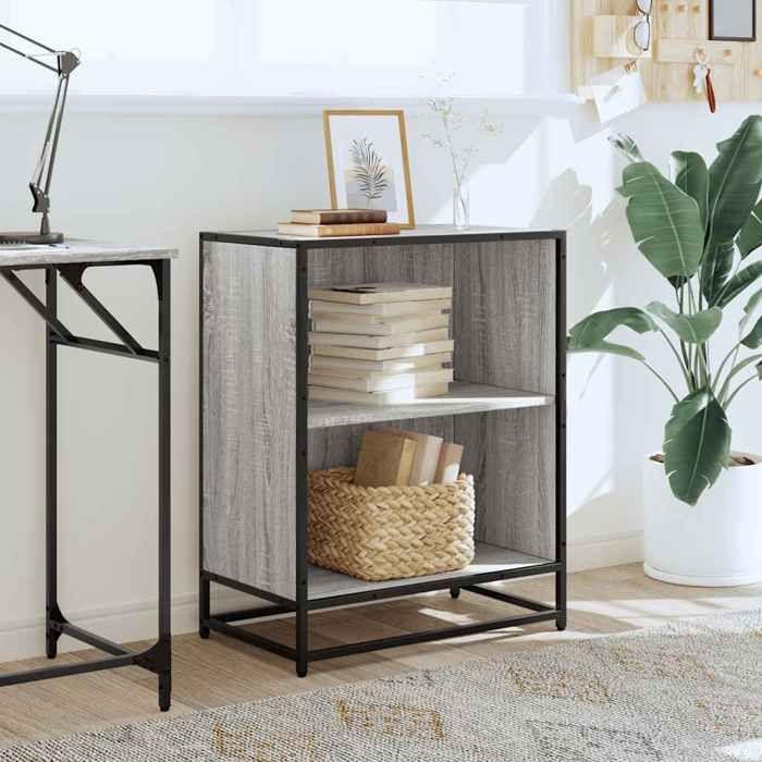 VidaXL Bookcase Sonoma Grey 60x35x76 Cm Engineered Wood, Bookcase, Room Divider, Divider, Cabinet of 849102