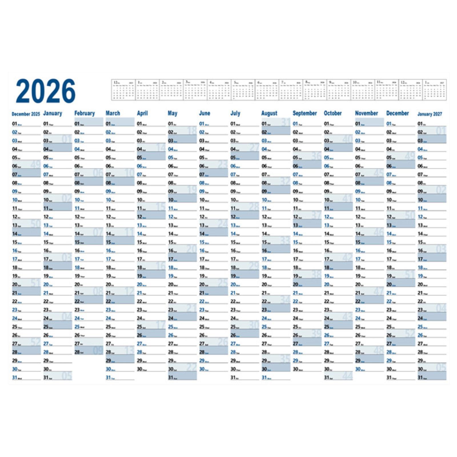 

Круглий рік Англійська версія Настільний календар Настільний та настінний календар, Креативний та мінімалістичний планер One Size