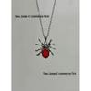 Foreign Trade Gothic Halloween Spider Pendant Necklace