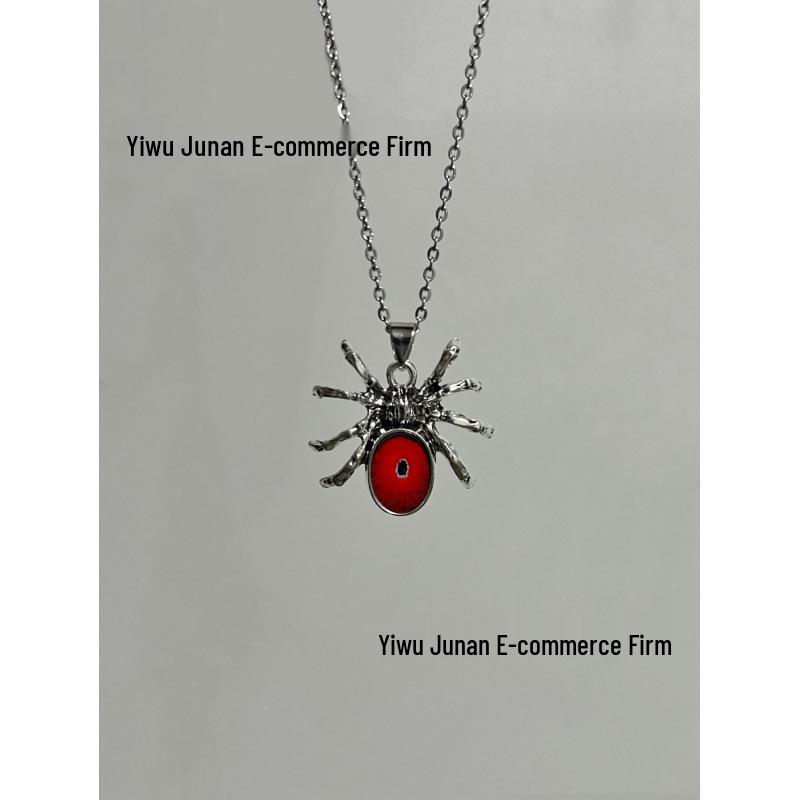 Foreign Trade Gothic Halloween Spider Pendant Necklace