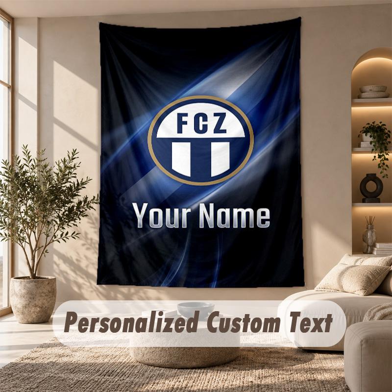 Tapestry Custom Name Text, Wall Hanging Tapestry Home Room DecorFC Zürich