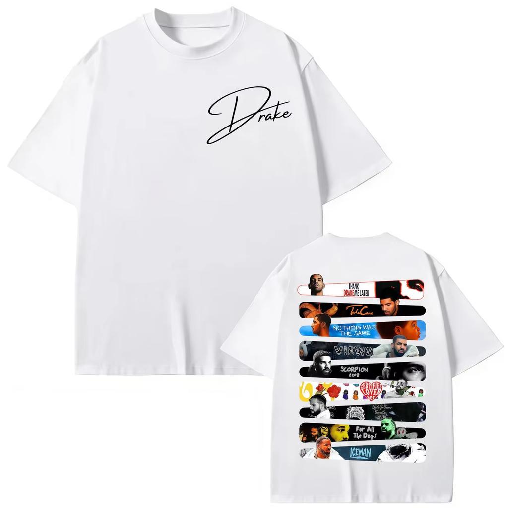 Rapper Drake Springsummer Print T Shirt Mens Womens Fashion Hip Hop Short Sleeve Tshirts Summer Casual pure Cotton Tshirt