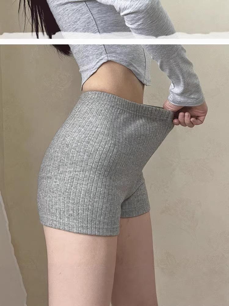 Women's High-Waisted, Butt-Lifting European & American Style Fitness Shorts (3/4 Length, Tight-Fitting, Anti-Exposure)