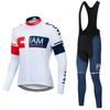 Mens Long Sleeve Cycling Jersey Set Breathable Quick Dry Bike Outfit Road