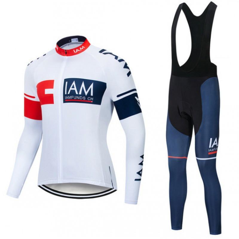 Mens Long Sleeve Cycling Jersey Set Breathable Quick Dry Bike Outfit Road