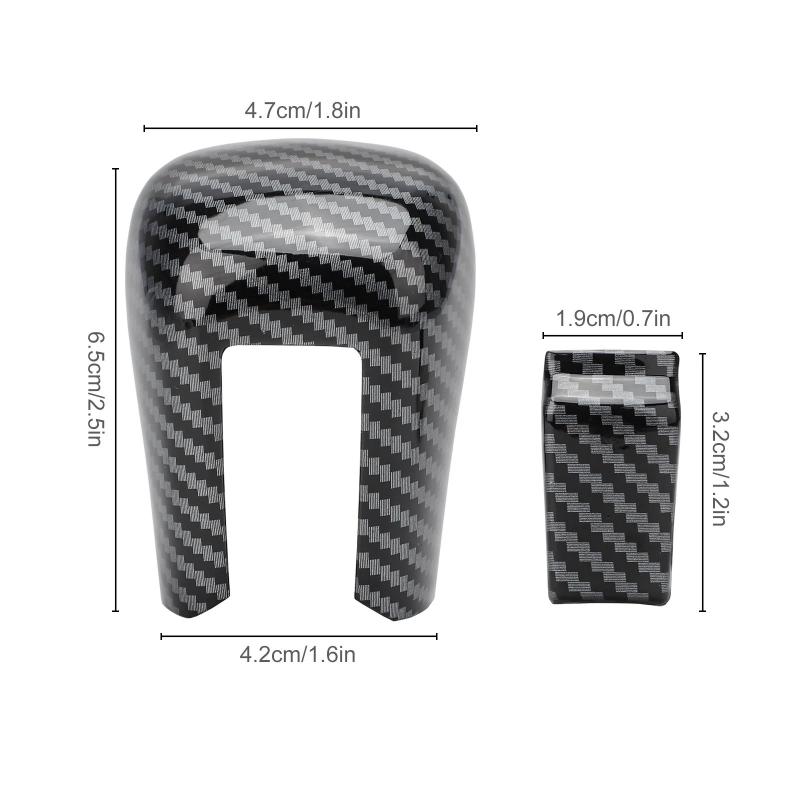 Durable Carbon Fiber Gear Shift Knob Cover Fits Accord 2018-2023 Enhance Interior Aesthetics