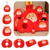 Peluche Drago Dharma Bambola Drago Rosso Drago di Capodanno Drago della Fortuna Cuscino da Collo Scaldamani Peluche Drago
