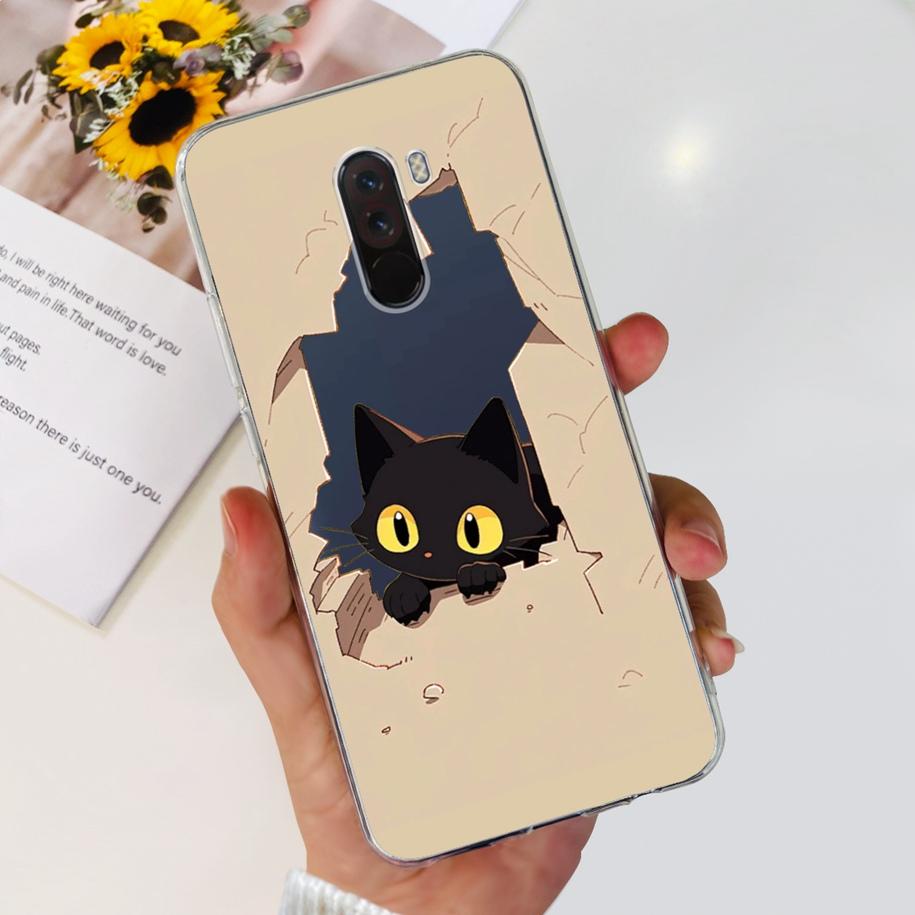 Para Xiaomi Pocophone F1 Funda Poco F1 Moda Flor Cubierta Silicona Suave Delgada Funda de Teléfono Para xiaomi Pocophone F1 Global F 1 Funda