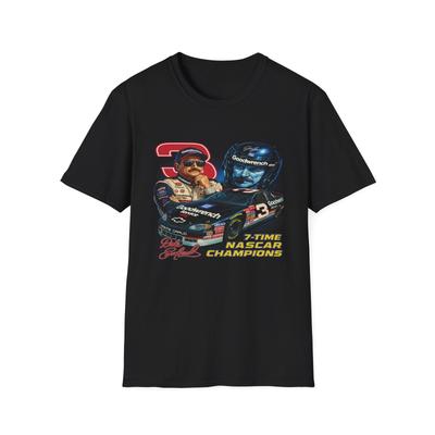Dale Earnhardt NASCAR T-shirt 7 Keer Kampioen Vintage Race T-shirt Retro Auto