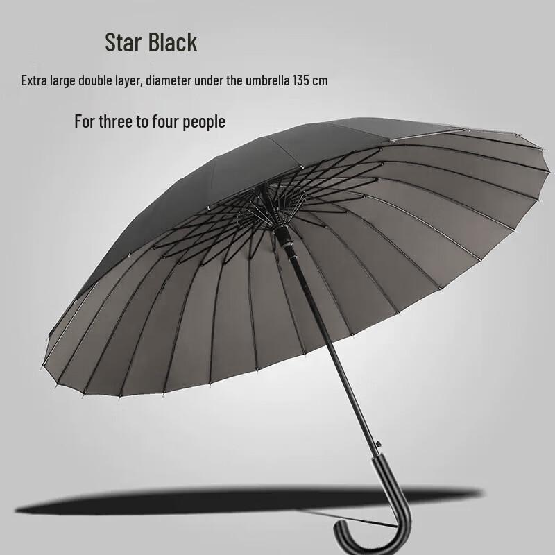 Kermit CLQ Automatic 24-Rib Double-Layer Long Handle Umbrella