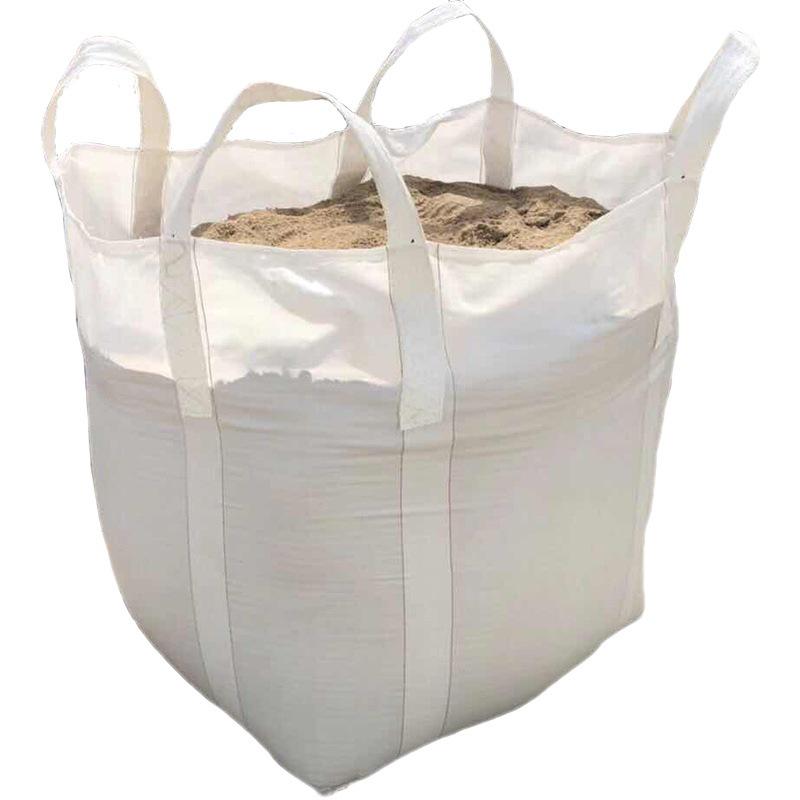 Industrial White Ton Bag - 1 Ton, Four-Loop, Pre-Pressed Space Sludge Lifting Bag