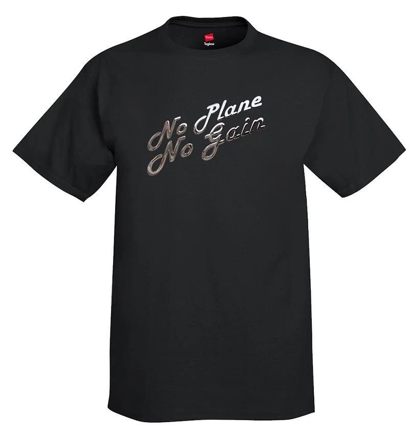 No Plane No Gain 2 Aviation Airplane T-Shirt S