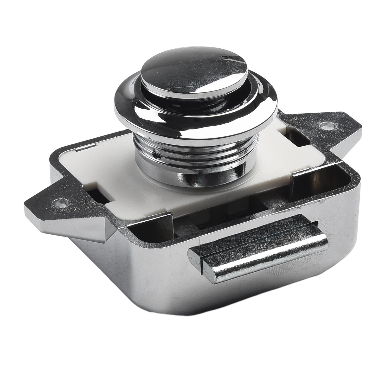 Keyless RV Push Cabinet Locks Cabinet Door Catches Locks Push Button Catch Locks Latch Knobs For RVs Camper Caravan