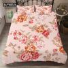 Flower Duvet Cover Set White Butterfly Flower Pattern Fantasy Purple Background Bedding Set Flower Theme King Size Quilt Cover