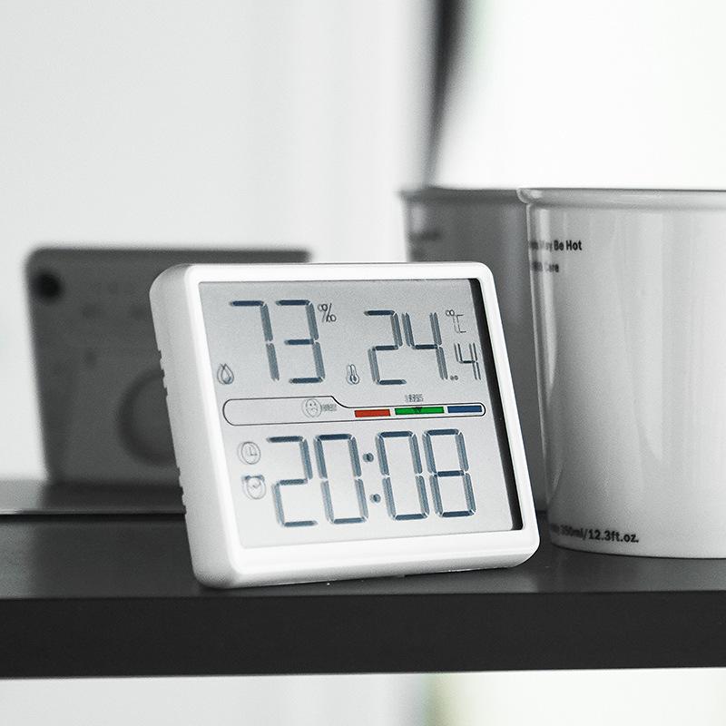 Chinese version simple clock convenient temperature and humidity clock multifunctional magnetic refrigerator clock 802