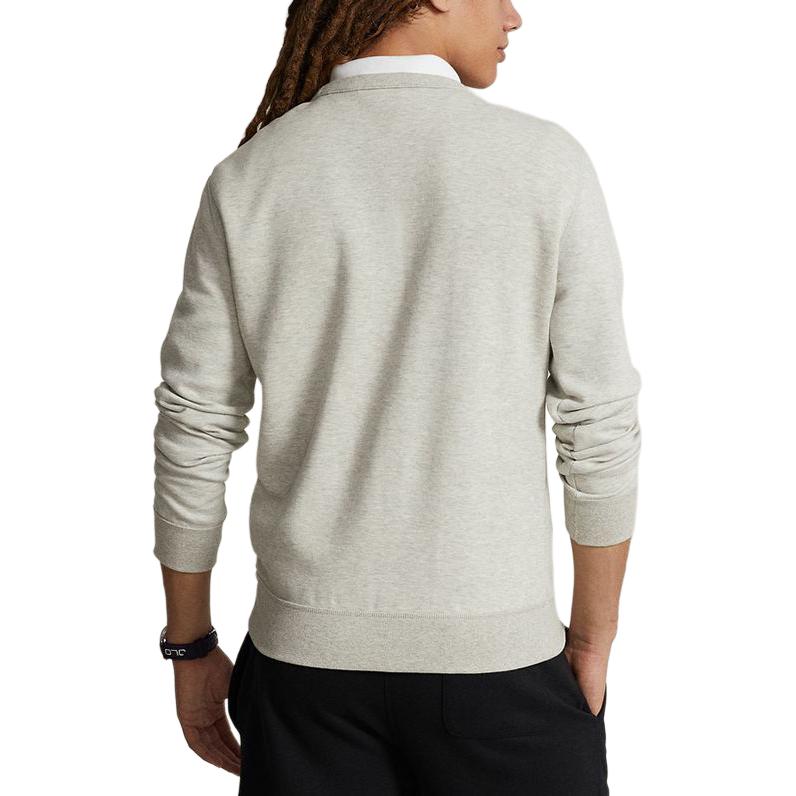 Polo Ralph Lauren Ss24 Equestrian Embroidered Crewneck Knit Casual Sweatshirt Men sweatshirt Light-Heather-Gray MNPOKNI16823444-020