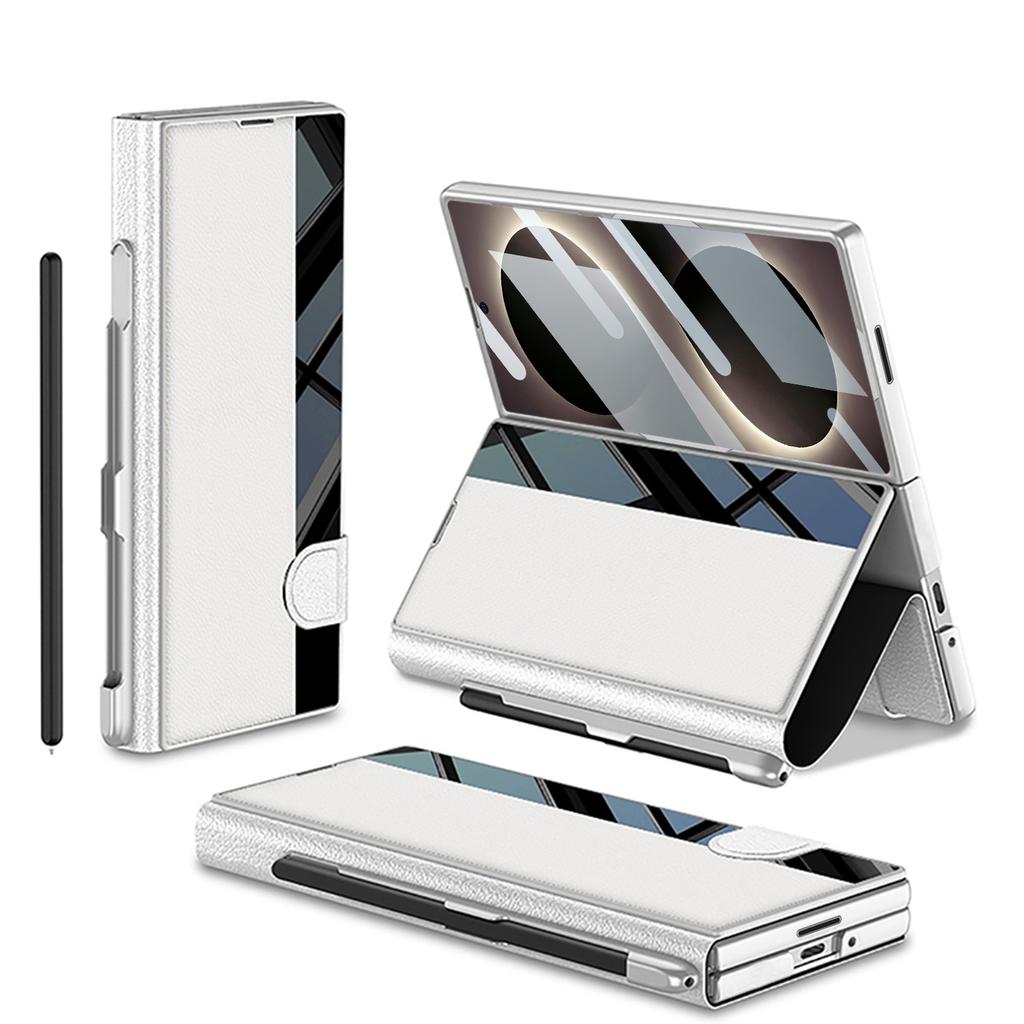Samsung ZFold8Ultra Folding Screen Mobile Phone Case Pen Slot, Flip Cover Leather Case Magnetic Suction Leather Case, and Film Integrated.