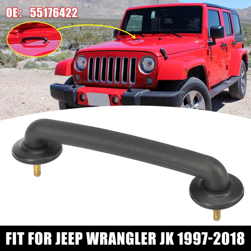 

X Autohaux подходит для Jeep Wrangler JK 1997-2018, ремень на капоте, лобовое стекло, удерживающий кронштейн, петля для капота 55176422