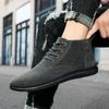 High Top Casual Board Schuhe Herren Schnürschuhe Wildleder Schwarz Flache Sohle Kurze Stiefel Herren Chelsea Boots Hochwertige Marke Denim Stiefel