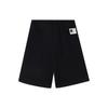 Li-Ning Pure Color Drawstring Casual Shorts Men Bottoms Black AKSS309-2