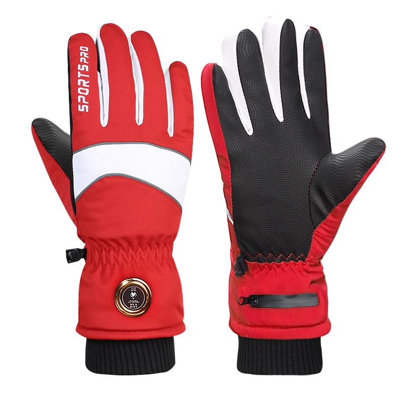 Heated Waterproof Winter Gloves: Electric Motorcycle & Ski Wear for Men and Women, Thickened with Velvet, Cold-Resistant.