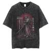 Rurouni Kenshin Himura Graphic Print T-Shirt for  and Wo, Loose Casual Oversized Retro Style 211