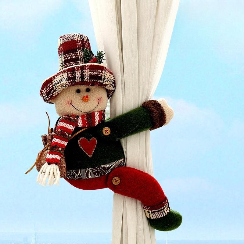Christmas Creative Curtain Buckle Cartoon Doll Decoration Hotel Restaurant Decoration Doll Buckle Window Pendant