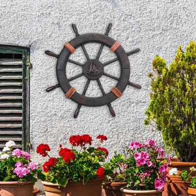 Handcrafted Nautical Steering Wheel Decor for Beach-Themed Homes