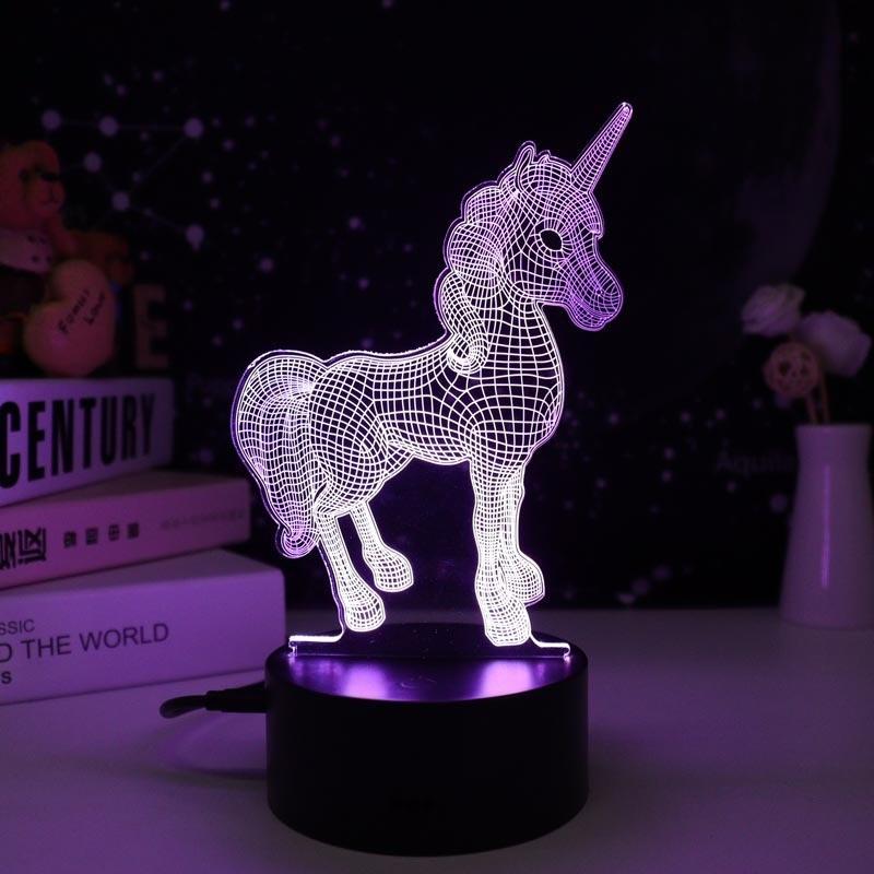 3d Led Acrylic Night Light Usb Touch Remote Control Atmosphere Lamp