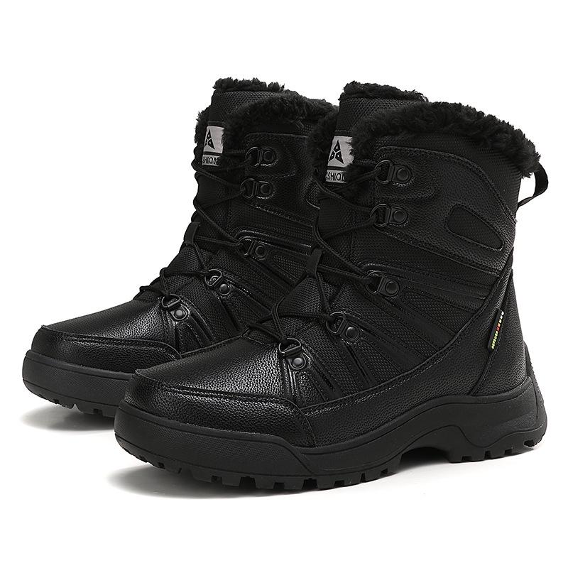 Women's Winter Mountaineering Boots - Warm, Thickened, Plus Velvet Snow Shoes for Outdoor Use.
