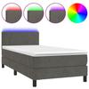 VidaXL Slat Bed Base with Mattress and LEDs, Upholstered Bed, Single Bed, Adult Bed for Interior Bedroom, 3134256