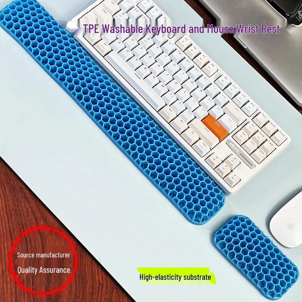 New Type Computer Keyboard & Mouse Pad with Soft, Non-Slip, Breathable Wrist Support