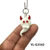 Cute Ghost Glass Pendant Mini Christmas Devil Charm DIY Craft Supplies for Handmade Lovers Idea Holiday Gift New Year Xmas Decor